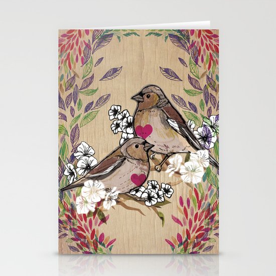 Floral Birds Stationery Cards