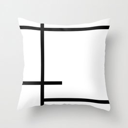 Minimalist Black Lines Art Throw Pillow