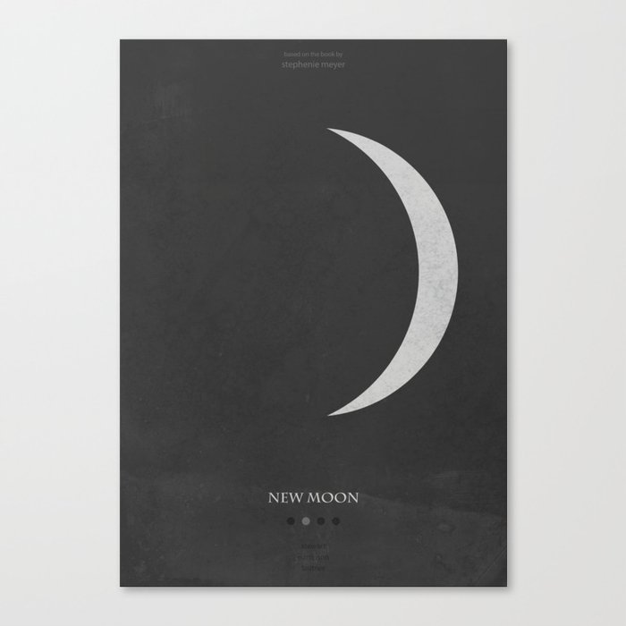 New Moon - minimal poster Canvas Print