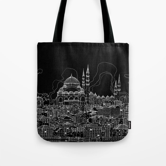 Istanbul In Bw Tote Bag By 21am Society6