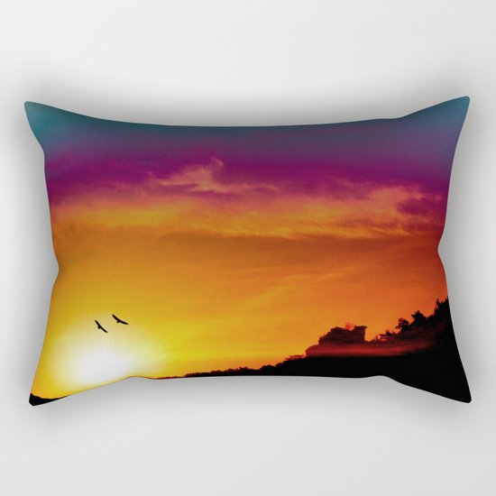 At the rising sun Rectangular Pillow