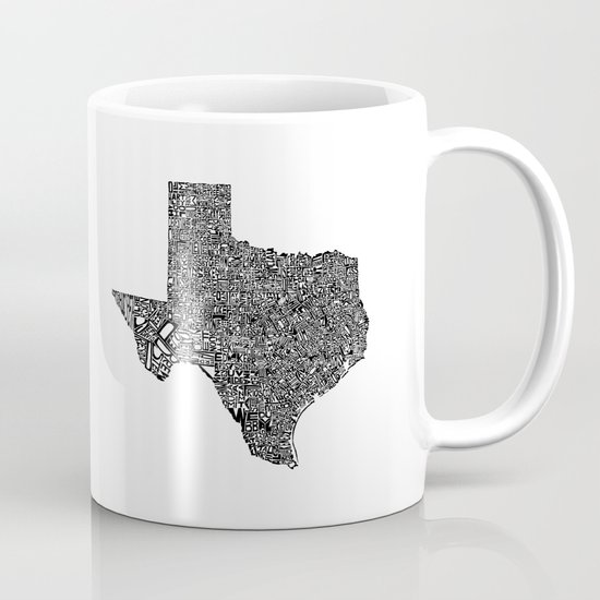 Typographic Texas Mug