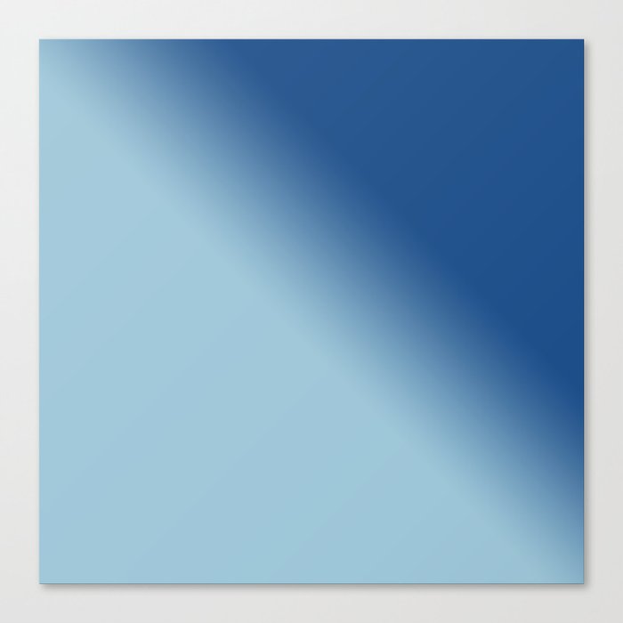 Classic Blue And Aquamarine Blue Gradient Background Ombre Abstract Canvas Print