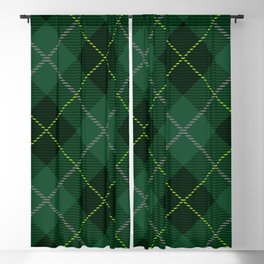Irish Quilt Green Plaid Tartan Pattern Blackout Curtain