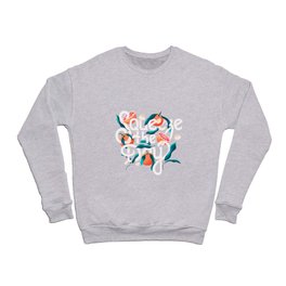 Squeeze The Day Lettering Illustration With Oranges VECTOR Crewneck Sweatshirt