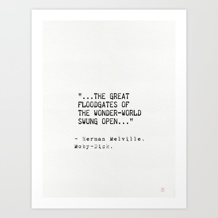 Moby Dick Quote Art Print By Wildpaperzero