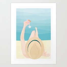 Sip & Swim Art Print