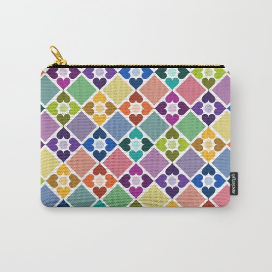 Colorful Floral Pattern II Carry-All Pouch