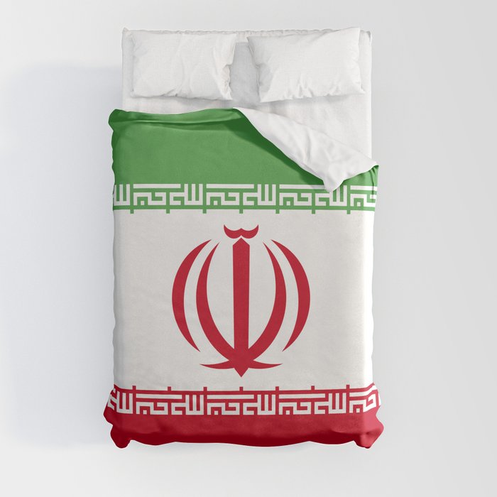 Iran flag emblem Duvet Cover