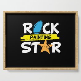 Rock Painting Star Stones Serving Tray