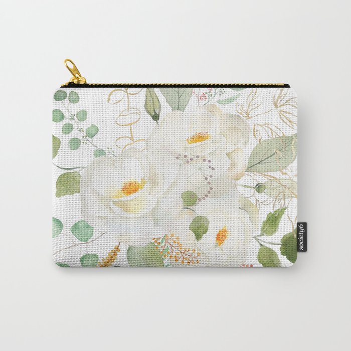 white camellia  flowers arrangement  Carry-All Pouch