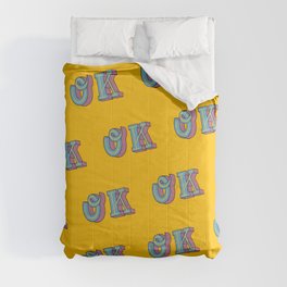 OK Letter Pattern Comforter