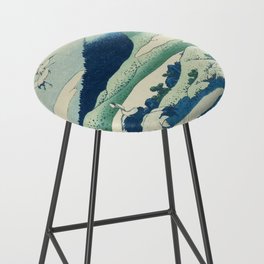 Japanese Woodblock art: Umezawa Marsh in Sagami Province Bar Stool