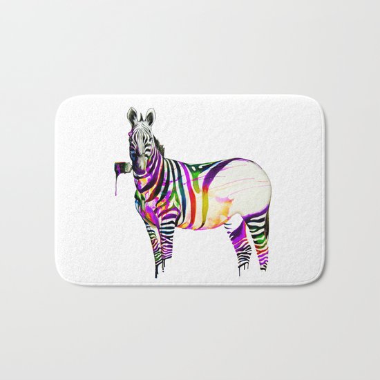 zebra painting Bath Mat