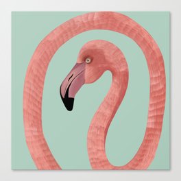 Flamingo long loop neck abstract Canvas Print