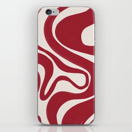 Scarlett Sage Red Liquid Swirl  iPhone Skin