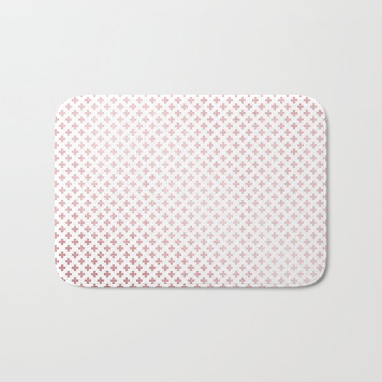 Simply Crosses in Rose Gold Sunset Bath Mat