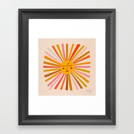 Sunshine – Retro Ochre Palette Framed Art Print