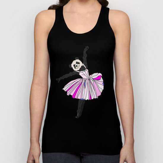 Panda Bear Ballerina Tutu Unisex Tank Top