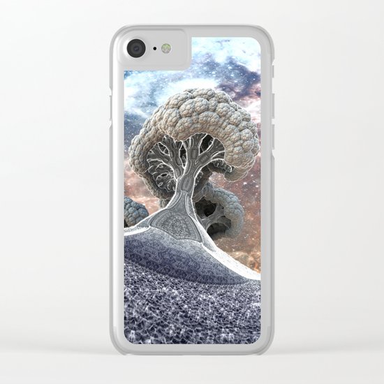 Broccoli Planet in Winter Clear iPhone Case