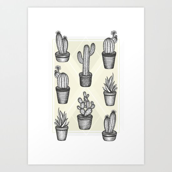 Prickly Friends Art Print
