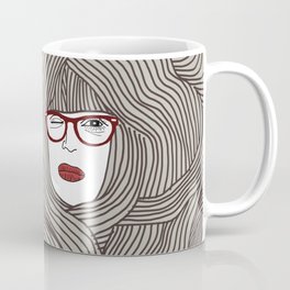 Long Hair Woman Coffee Mug