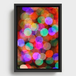 Colorful Bokeh Framed Canvas