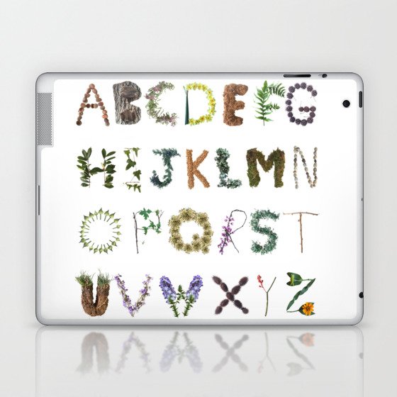 Forest Woodland Alphabet  Laptop & iPad Skin
