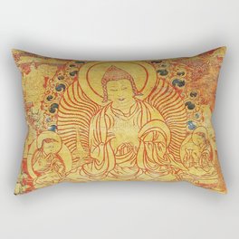 Hindu Teacher Atisha Thangka 1600s Rectangular Pillow