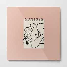 The sleeping lady- Henri Matisse Metal Print