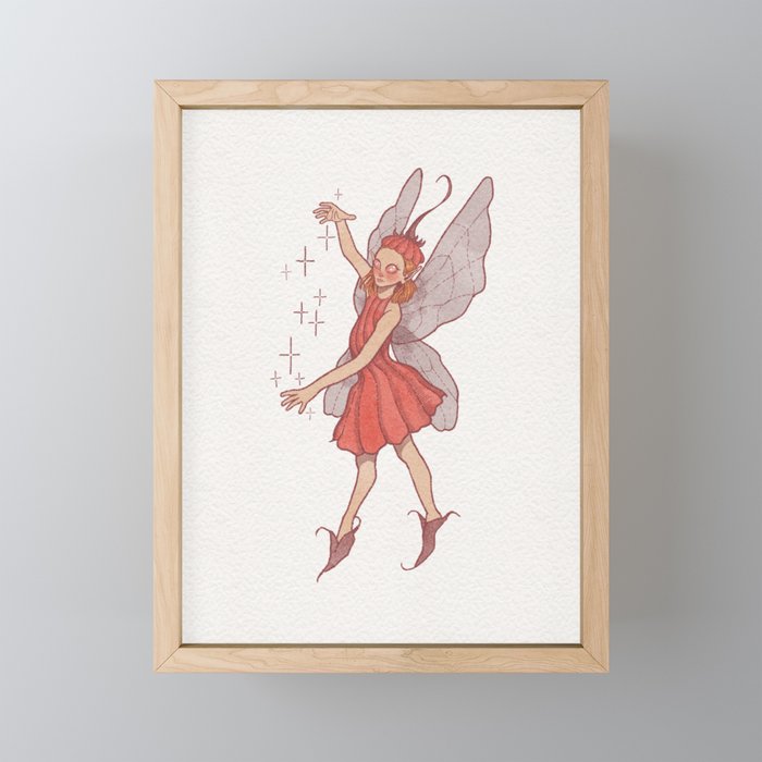 Flower Fairy Framed Mini Art Print