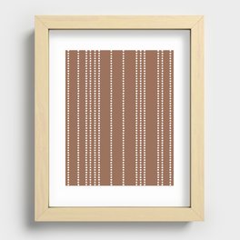 Earthy Ethic Spotted Stripes Recessed Framed Print