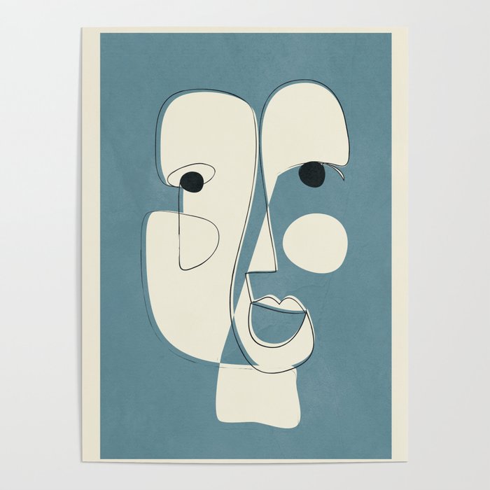 Abstract Face 03 Poster