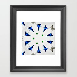 Blue cocktails & martini aperitifs alcoholic beverages mixed drinks wine glass motif painting Framed Art Print