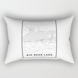 Big Bear Lake Map Rectangular Pillow