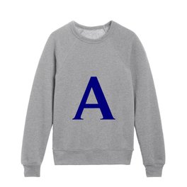 A MONOGRAM (NAVY & WHITE) Kids Crewneck