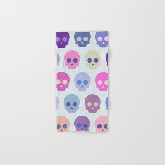 Colorful Skull Cute Pattern III Hand & Bath Towel