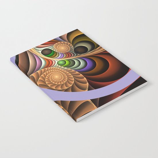 Pattern in motion, fractal geometric art Notebook