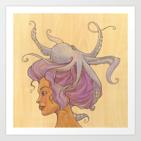The Octopus Mermaid 4 Art Print
