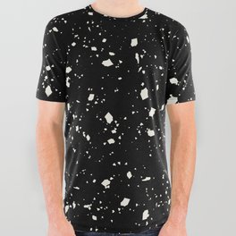 Black Terrazzo Seamless Pattern All Over Graphic Tee