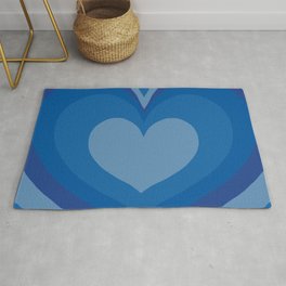 blue heart tunnel Area & Throw Rug