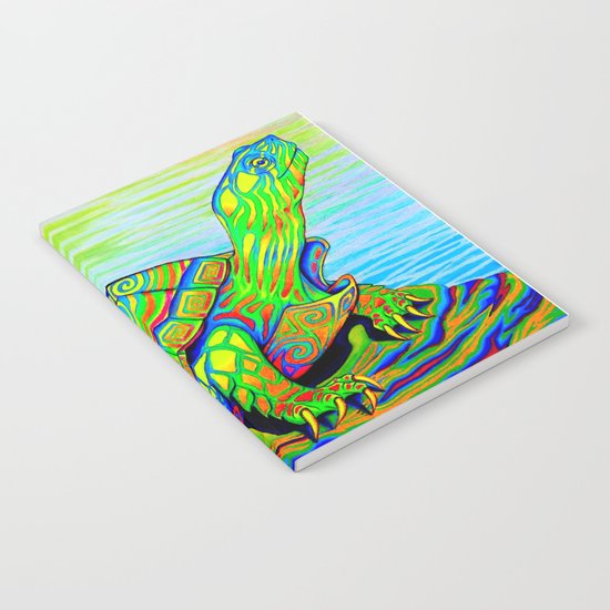 Neon Painted Turtle Notebook