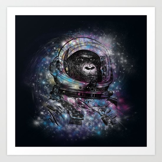 Future monkey Art Print