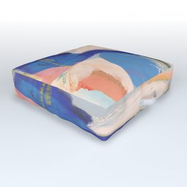Sanibel - Shapes and Layers no. 34 - Abstract Outdoor Floor Cushion