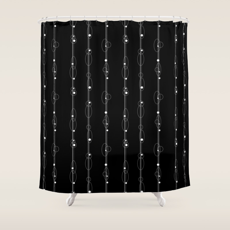 Pendant And Pinstripe Shower Curtain By Experiment27 Society6