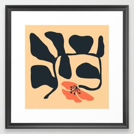 Midcentury Hibiscus Framed Art Print