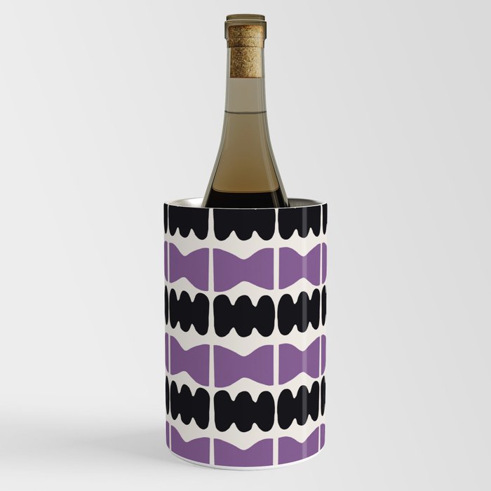 Purple and black repeat pattern Wine Chiller