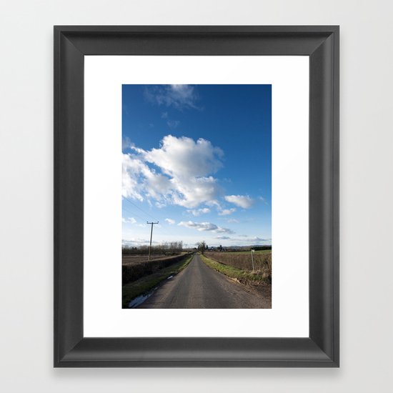 many miles of sky... Framed Art Print