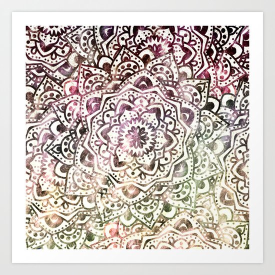 STARRY DAY MANDALA Art Print