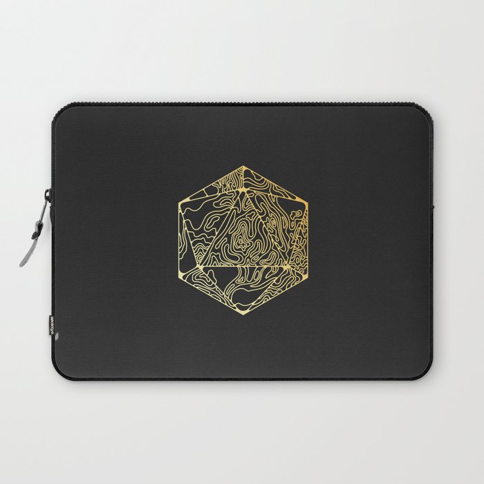 Gold Icosahedron Laptop Sleeve